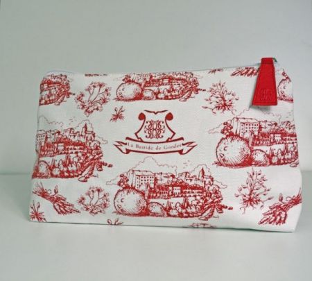 Trousse en toile de jouy